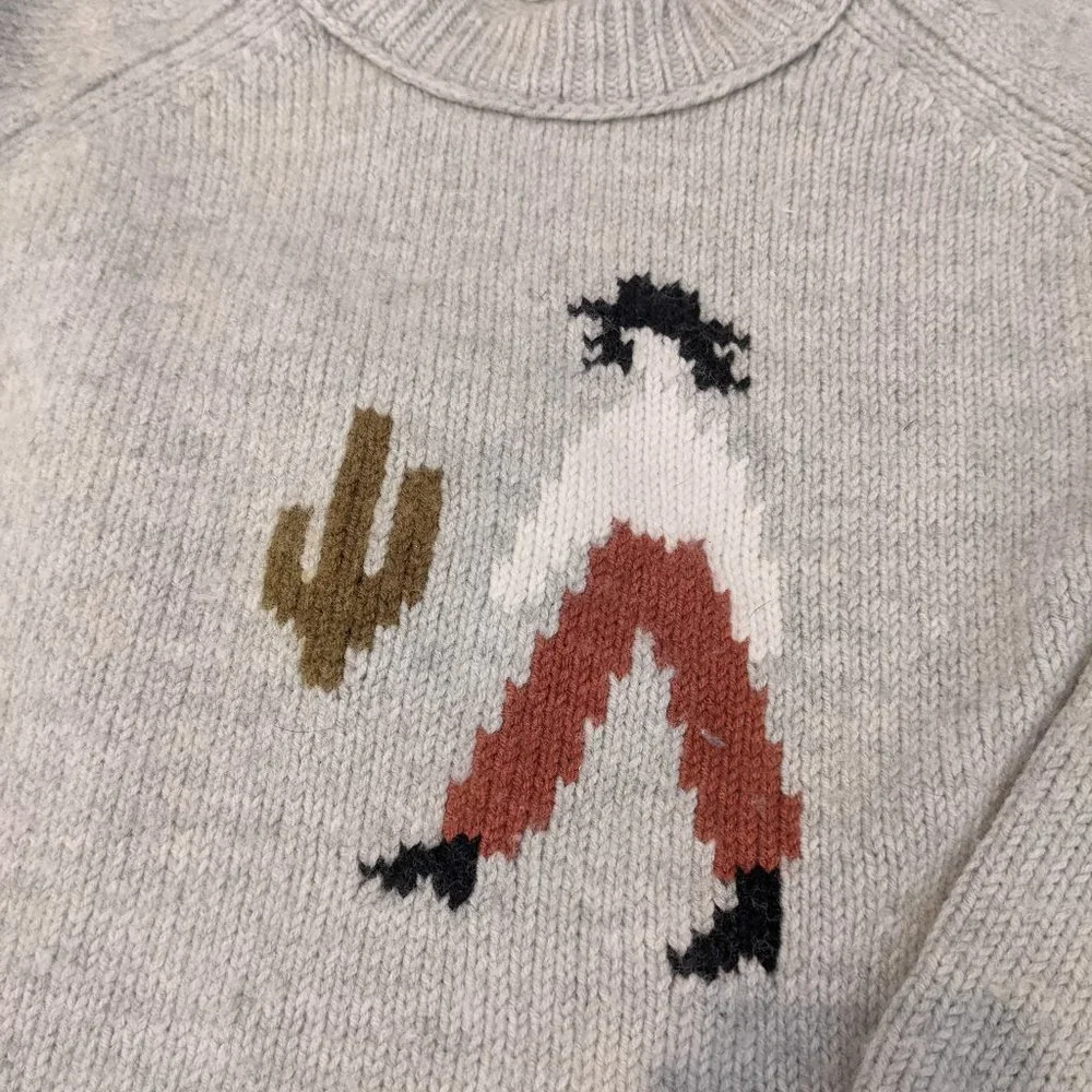 Madewell Cowgirl Sweater Madewell El Rancho Sweater Cowgirl Gray XXS - Picture 3 of 8